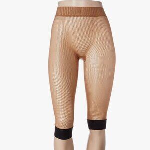 Wolford Mono Fish Scale Capri Leggings Honey Black